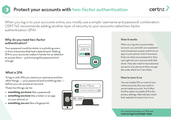 Protect your accounts with 2fa / two-factor authentication